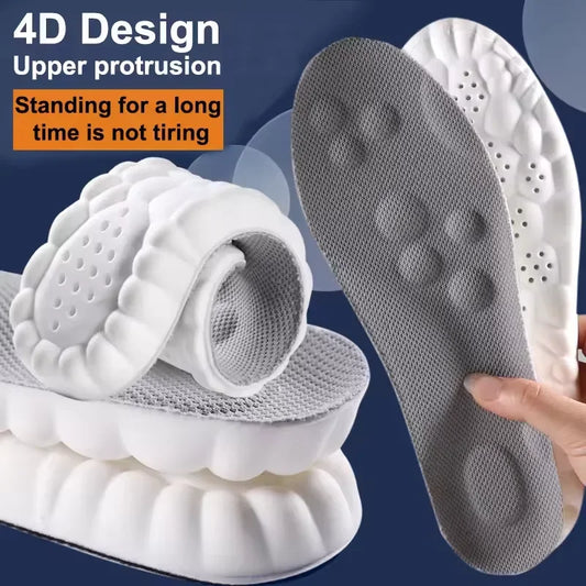 Sport Latex Insoles Soft High Elasticity Shoe Pads Orthotic Breathable Deodorant Shock Absorption Cushion Arch Support Insole