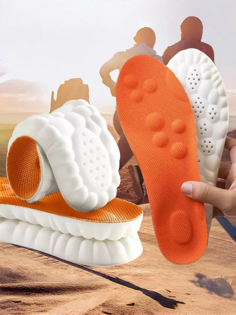 Sport Latex Insoles Soft High Elasticity Shoe Pads Orthotic Breathable Deodorant Shock Absorption Cushion Arch Support Insole