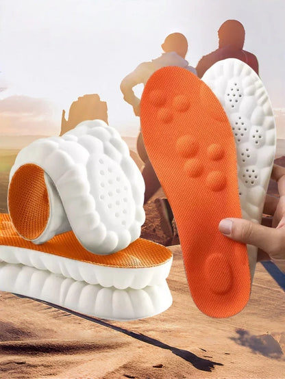 Sport Latex Insoles Soft High Elasticity Shoe Pads Orthotic Breathable Deodorant Shock Absorption Cushion Arch Support Insole