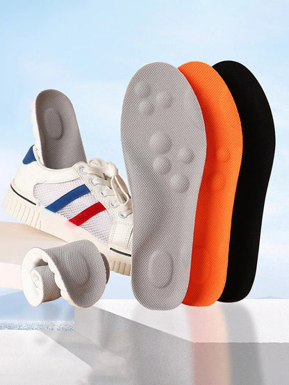 Sport Latex Insoles Soft High Elasticity Shoe Pads Orthotic Breathable Deodorant Shock Absorption Cushion Arch Support Insole